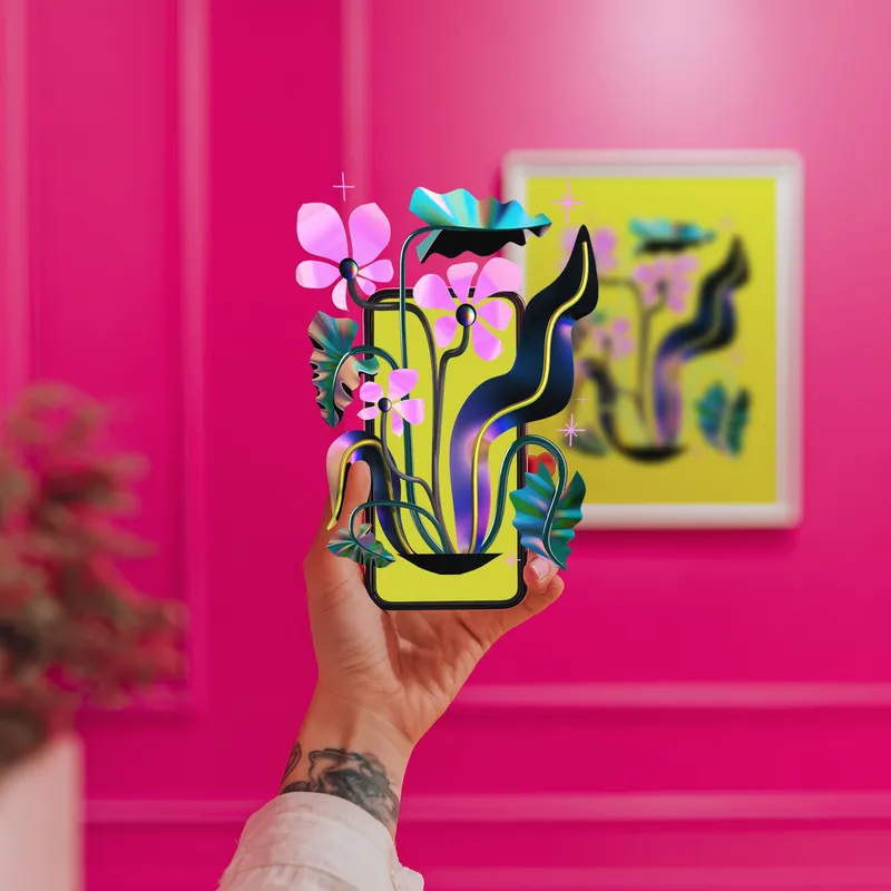 Heather Dunaway Smith: Flower Jest, an AR print